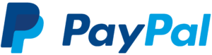 blue and white PayPal logo